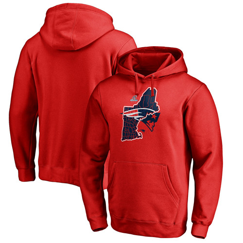 Patriots Red 2018 NFL Playoffs Men's Pullover Hoodie