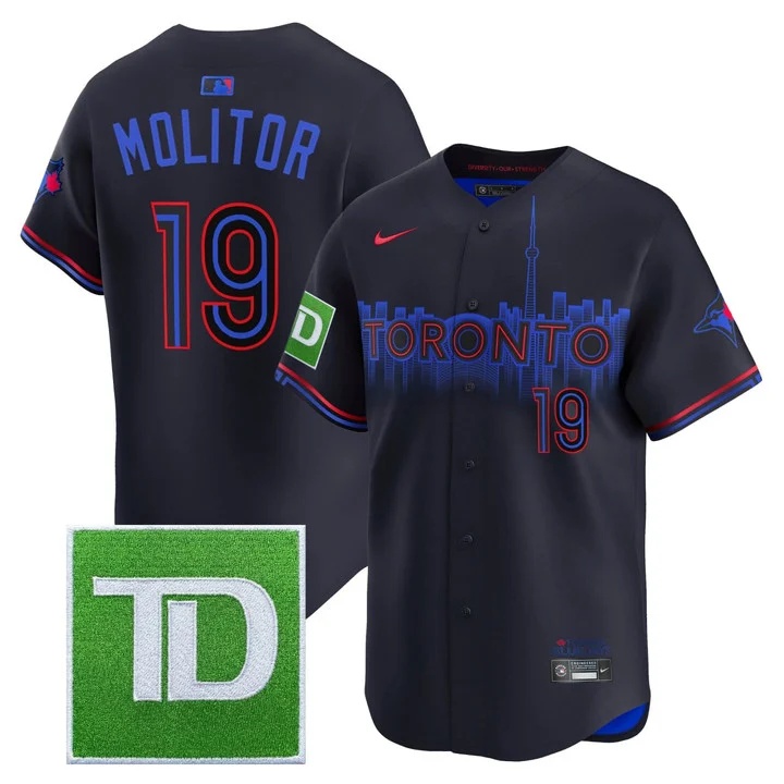 Paul Molitor #19 Toronto Blue Jays Black Jersey