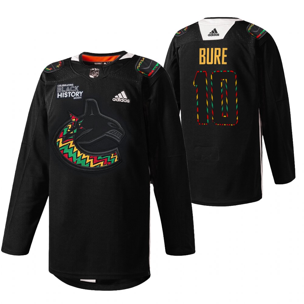 Pavel Bure Canucks Black History Month 2022 Jersey Black Kente-inspired