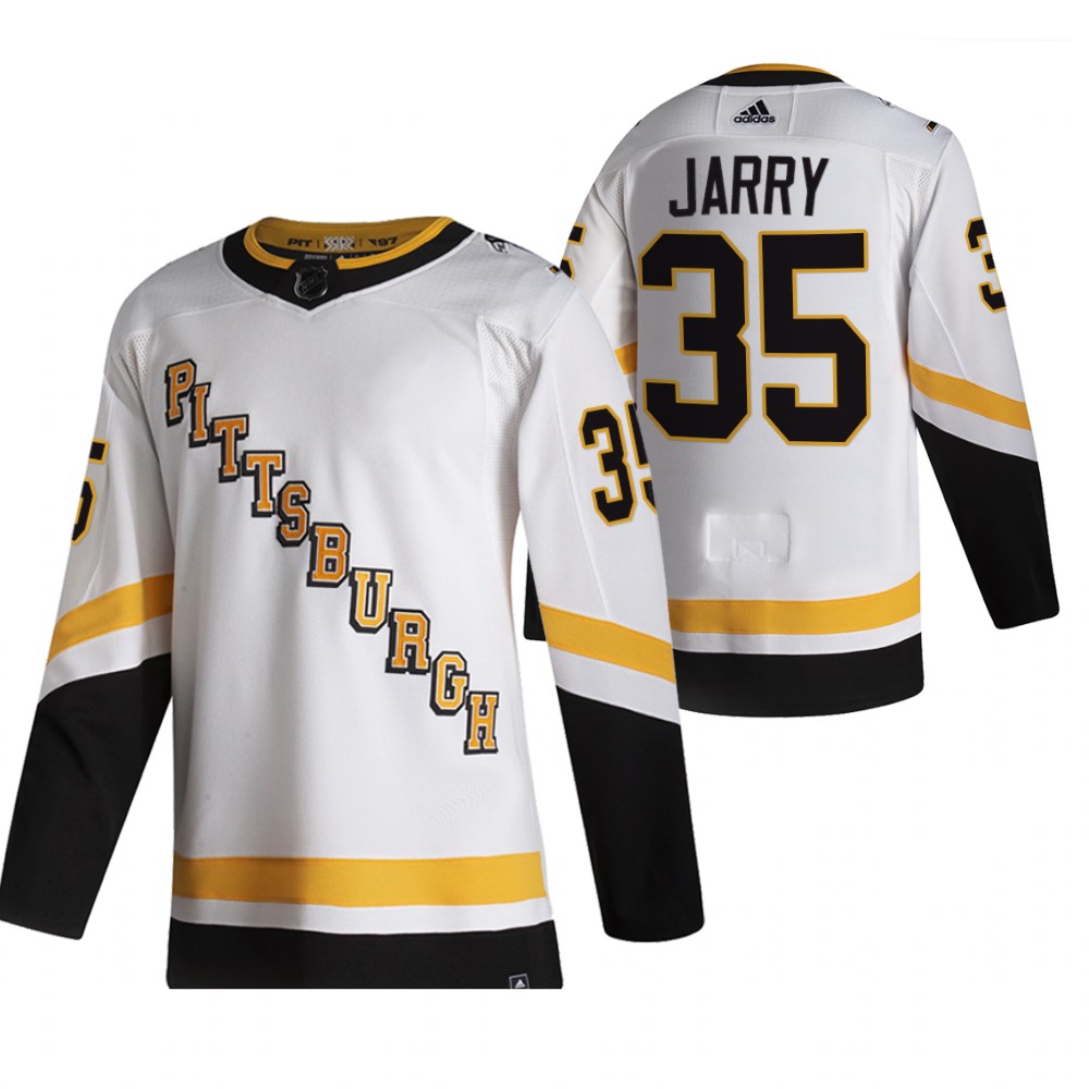 Penguins 2021 Reverse Retro #35 Tristan Jarry White Jersey Authentic