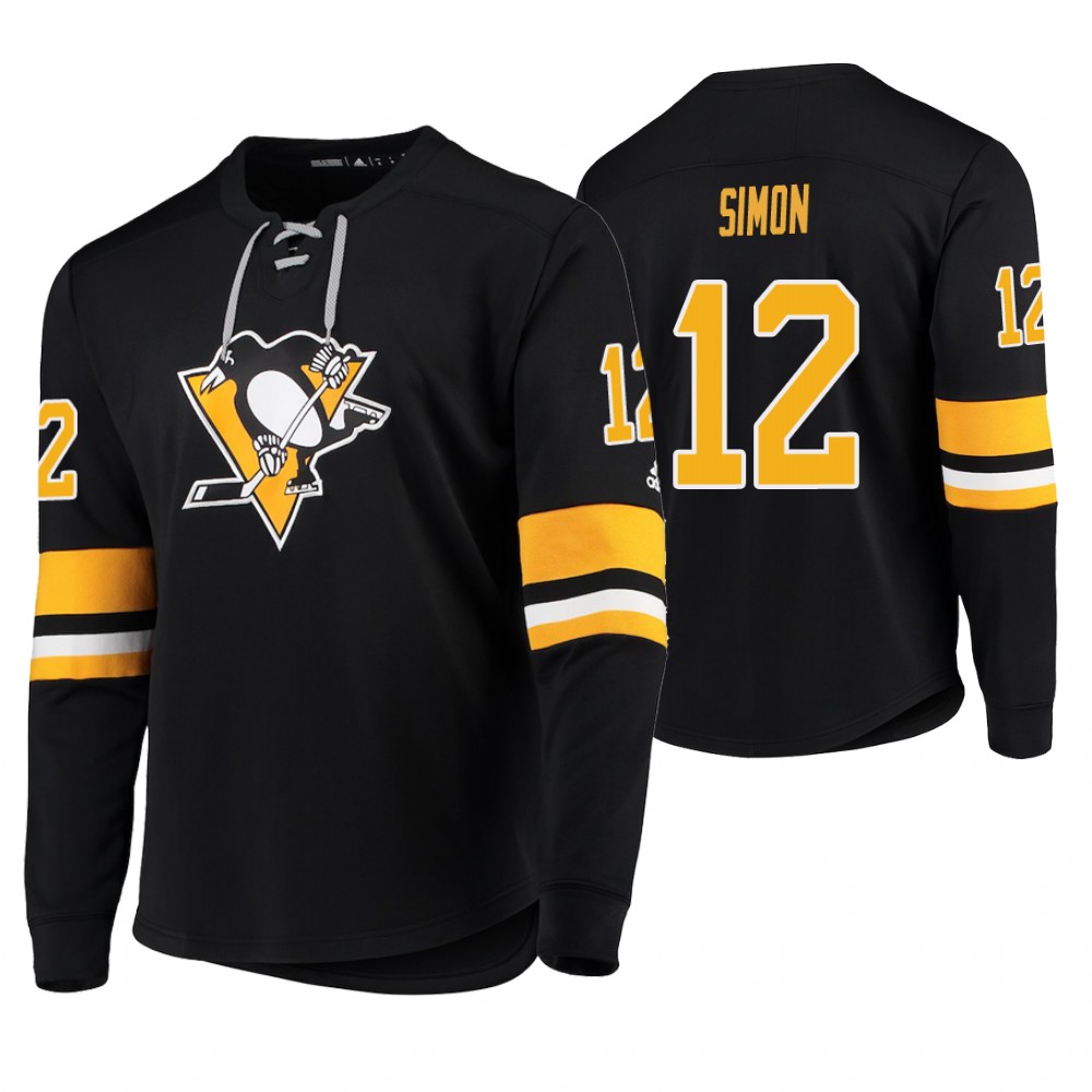 Penguins Dominik Simon Black Platinum Jersey