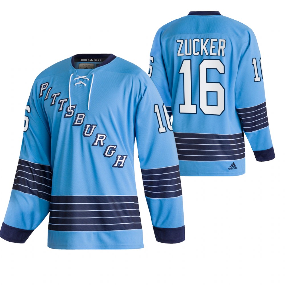 Penguins Jason Zucker Blue 2022 Team Classics Heritage Jersey