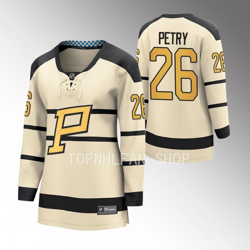 Penguins Jeff Petry 2023 Winter Classic Cream Player Women Jersey