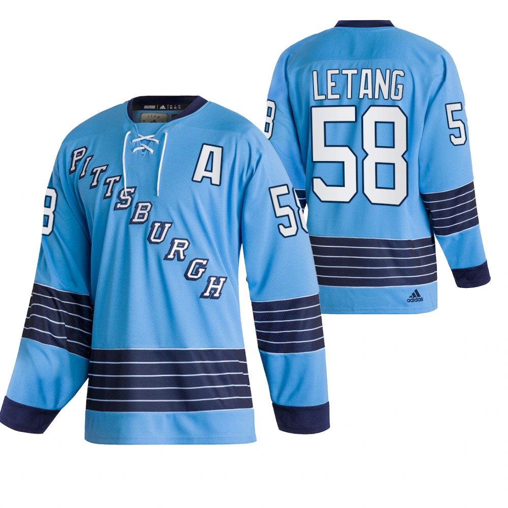 Penguins Kris Letang Blue 2022 Team Classics Heritage Jersey