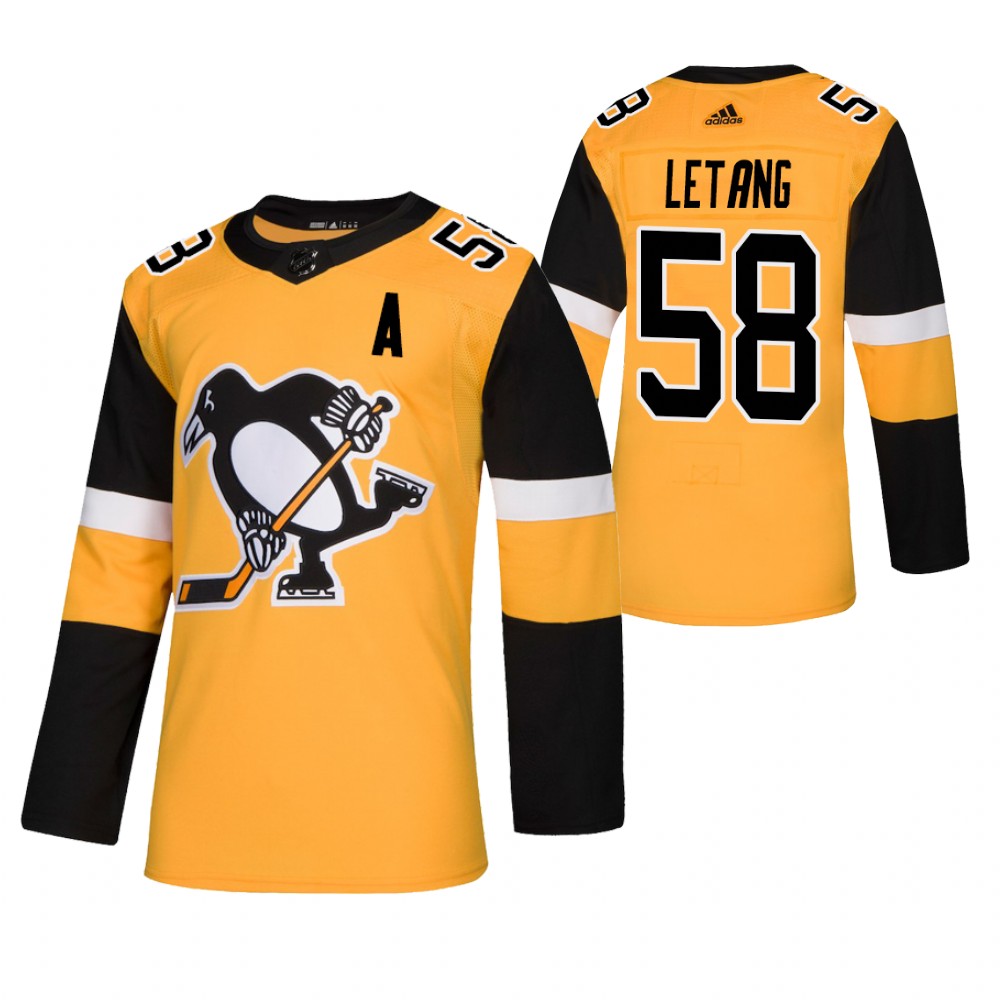Penguins Kris Letang Gold Authentic Alternate Jersey