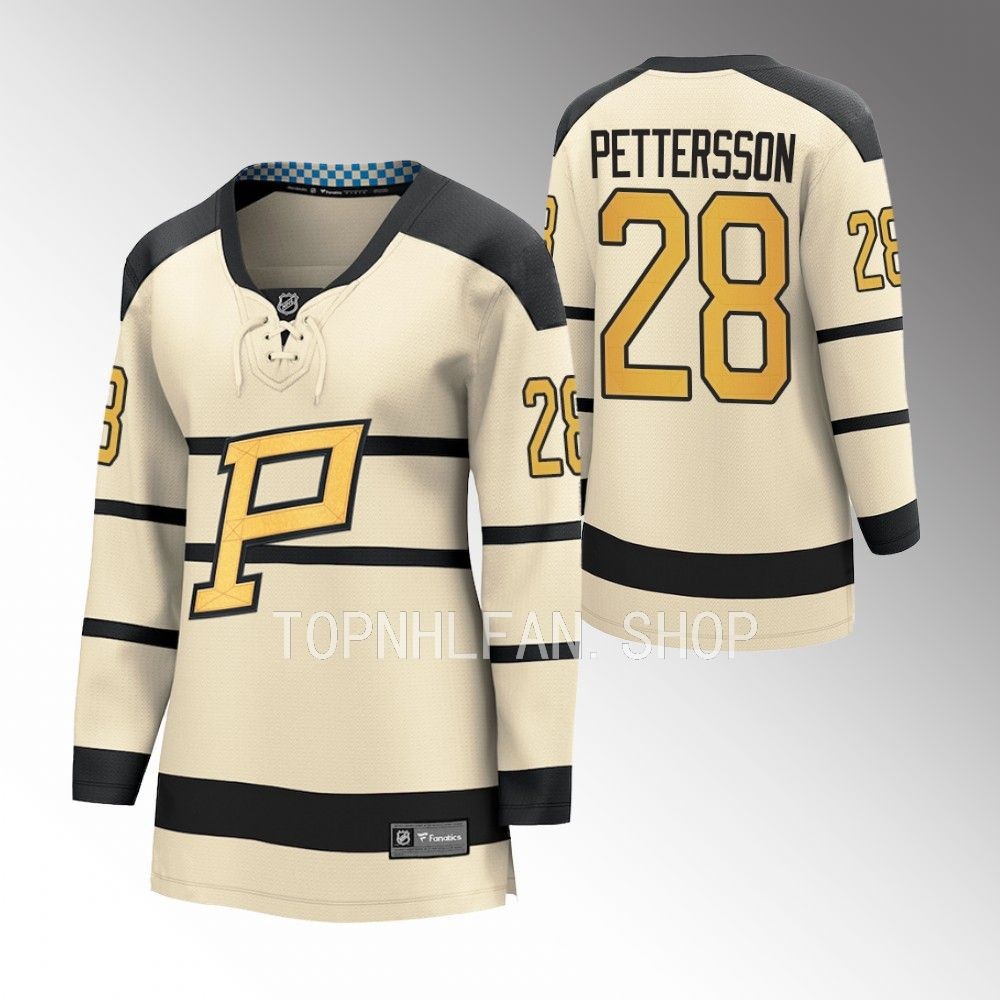 Penguins Marcus Pettersson 2023 Winter Classic Cream Player Women Jersey