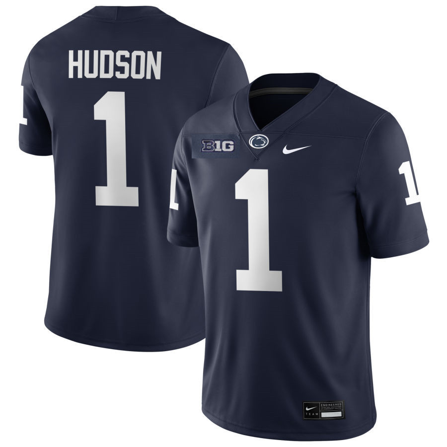 Penn State Nittany Lions #1 Kyron Hudson Navy With Name F.U.S.E. Limited College Football Game Jersey 