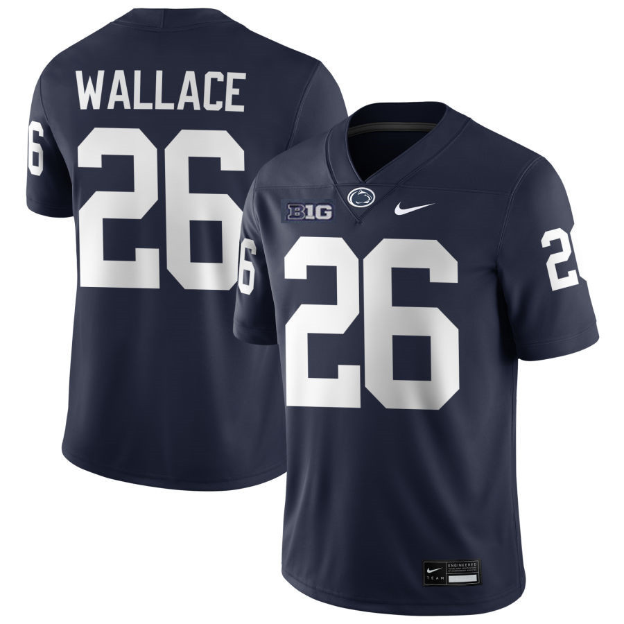 Penn State Nittany Lions #26 Cam Wallace Navy With Name F.U.S.E. Limited College Football Game Jersey 