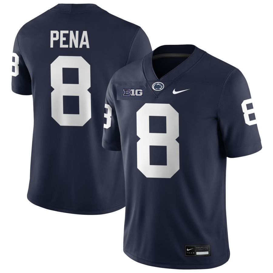 Penn State Nittany Lions #8 Trebor Pena Navy With Name F.U.S.E. Limited College Football Game Jersey 