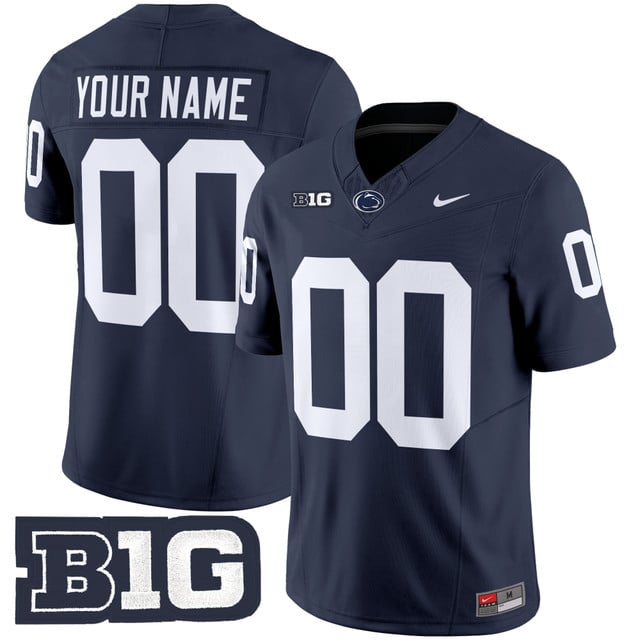 Penn State Nittany Lions 2025 Vapor Limited Custom Jersey navy