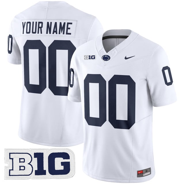 Penn State Nittany Lions 2025 Vapor Limited Custom Jersey white
