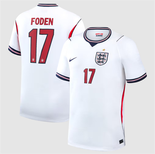 Phil Foden England National Team Nike 2026 Home Stadium Replica Jersey
