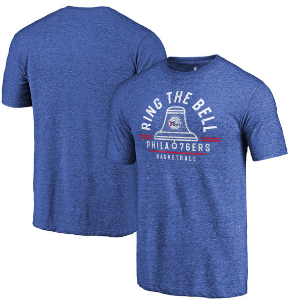 Philadelphia 76ers Fanatics Branded Royal Hometown Collection Ring The Bell Tri-Blend T-Shirt