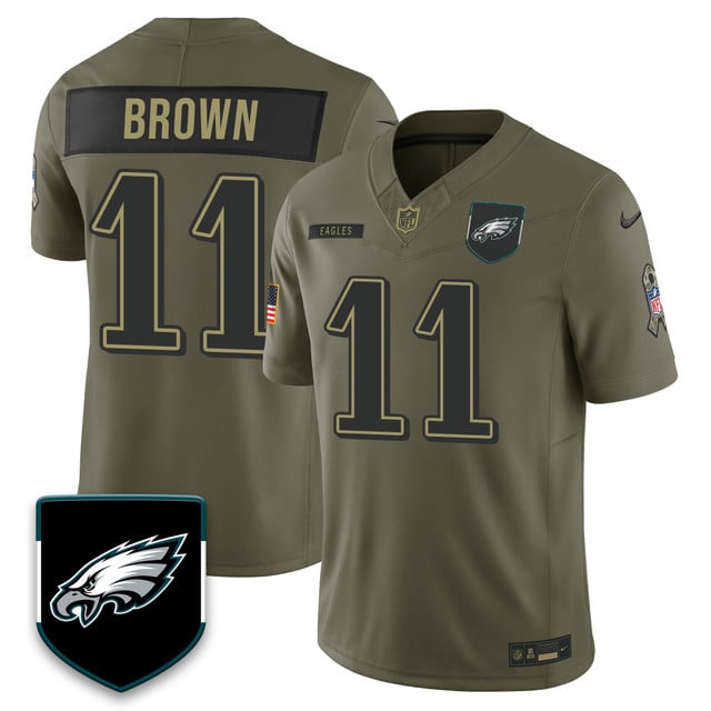Philadelphia Eagles 2025 Salute to Service Limited Jersey #11 A.J. Brown