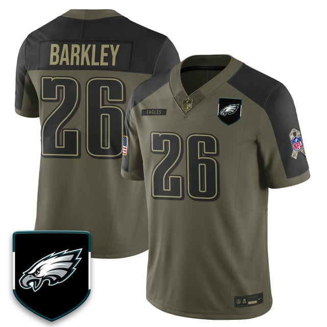 Philadelphia Eagles 2025 Salute to Service Limited Jersey olive #26 Saquon Barkley