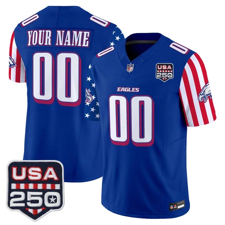 Philadelphia Eagles America 250 Edition Vapor Limited Custom Jersey ROYAL