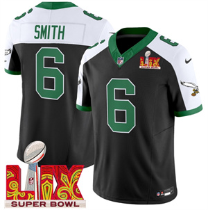 Philadelphia Eagles Kelly Green Super Bowl LIX Patch Vapor Limited Football  Jersey - All Stitched Black Alternate DeVonta Smith