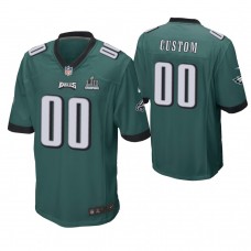 Philadelphia Eagles Midnight Green Super Bowl LII Champions Patch Game Customized Jersey
