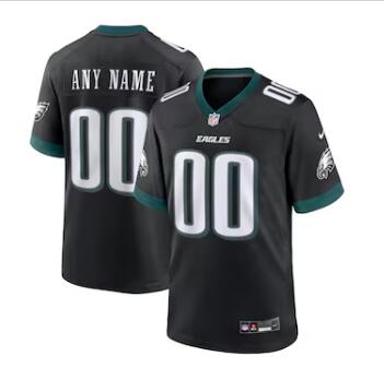 Philadelphia Eagles Nike Alternate Custom Game Jersey - Black