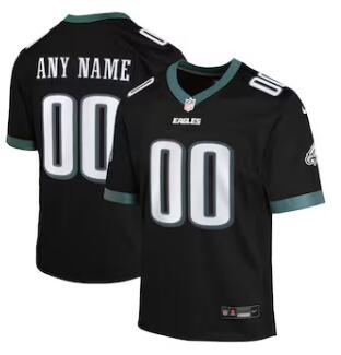 Philadelphia Eagles Nike Youth Alternate Custom Game Jersey - Black