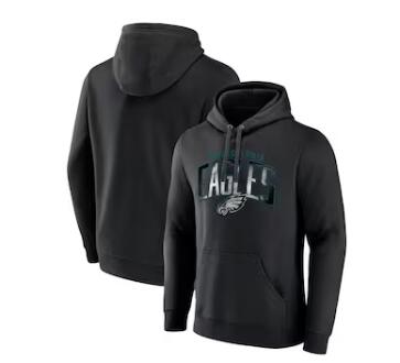 Philadelphia Eagles Smoke Arch Pullover Hoodie - Black
