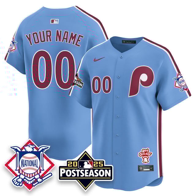 Philadelphia Phillies 2025 Postseason CUSTOM Jersey blue