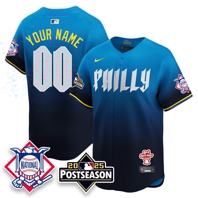 Philadelphia Phillies 2025 Postseason CUSTOM Jersey city connect