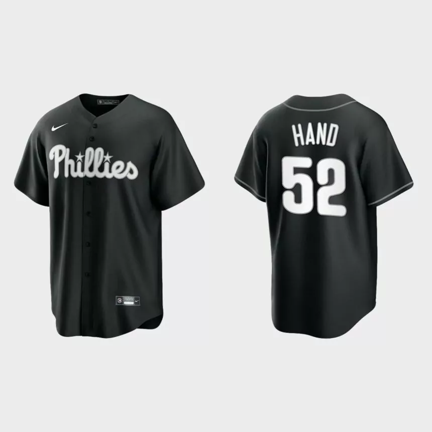 Philadelphia Phillies Brad Hand Replica Official Jersey – Black White