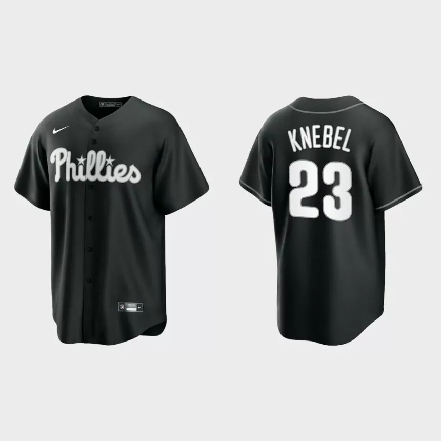 Philadelphia Phillies Corey Knebel Replica Official Jersey – Black White