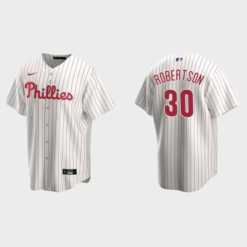 Philadelphia Phillies David Robertson Replica Home Jersey – White