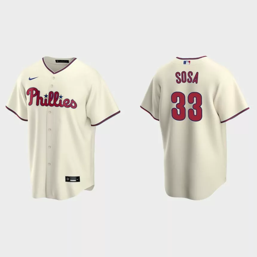 Philadelphia Phillies Edmundo Sosa Replica Alternate Jersey – Cream