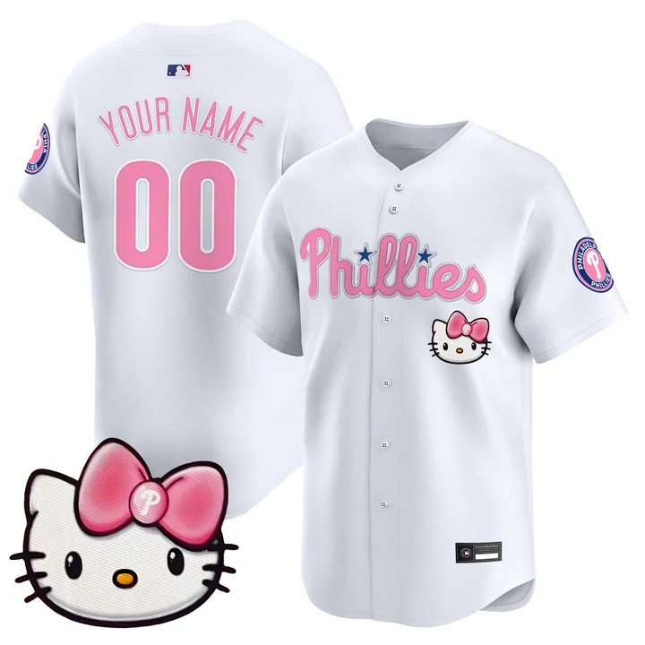 Philadelphia Phillies Hello Kitty Vapor Premier Limited Custom Jersey white