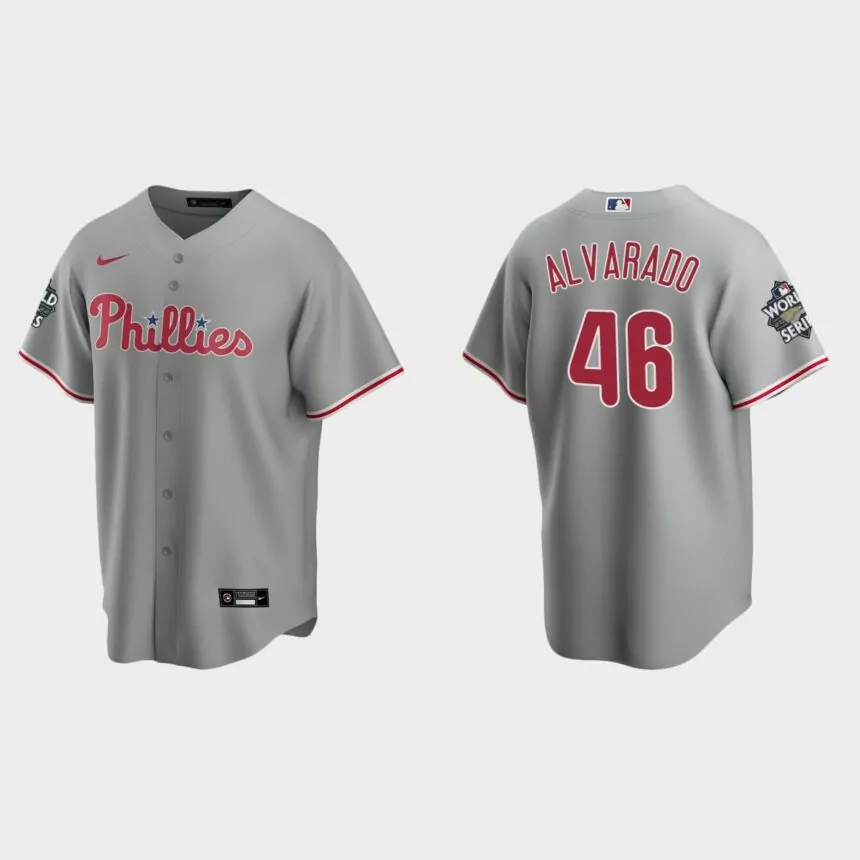 Philadelphia Phillies Jose Alvarado 2022 World Series Gray Replica Jersey