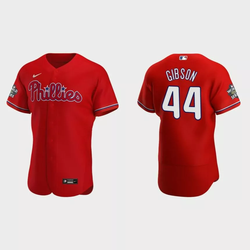 Philadelphia Phillies Kyle Gibson 2022 World Series Red Authentic Jersey