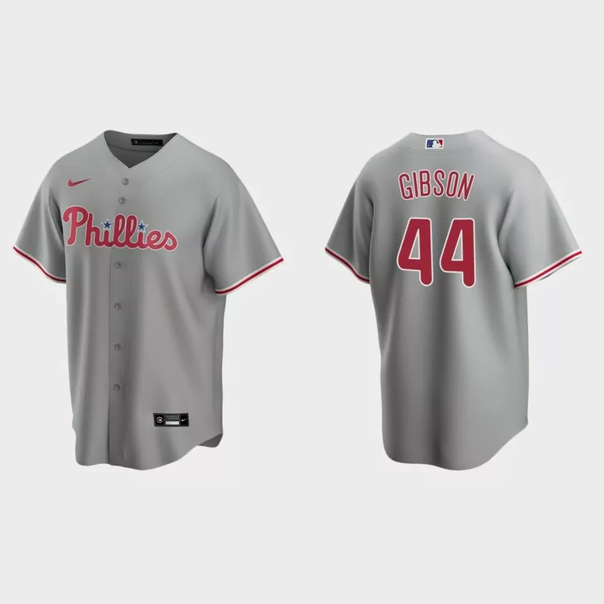 Philadelphia Phillies Kyle Gibson Replica Road Jersey – Gray