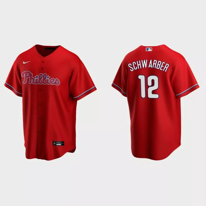 Philadelphia Phillies Kyle Schwarber Replica Alternate Jersey – Red