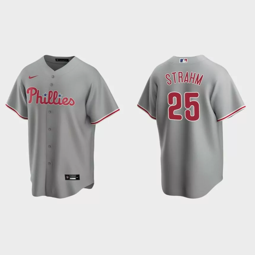 Philadelphia Phillies Matthew Strahm Replica Road Jersey – Gray