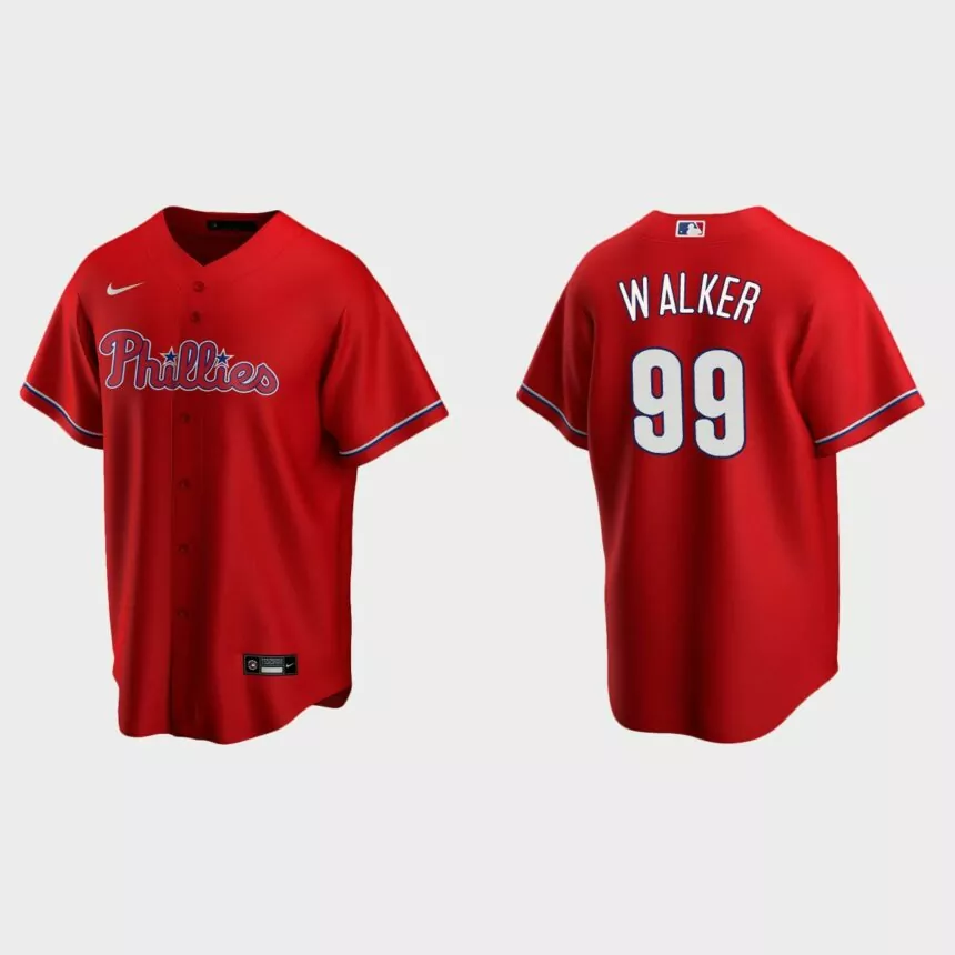Philadelphia Phillies Taijuan Walker Replica Alternate Jersey – Red