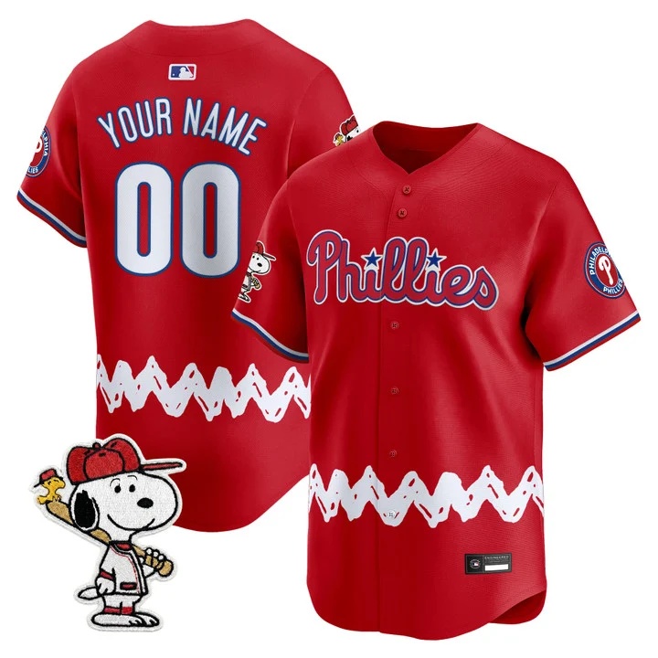Philadelphia Phillies x Peanuts Vapor Premier Limited Custom Jersey RED