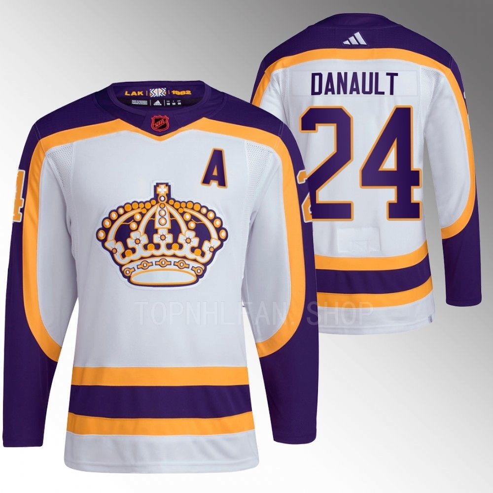 Phillip Danault 2022 Los Angeles Kings White Reverse Retro 2.0 Authentic Primegreen Jersey