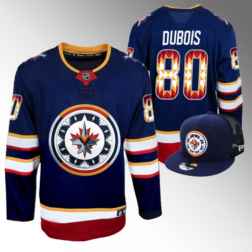 Pierre-Luc Dubois Jets WASAC Breakaway Jersey Navy Fashion