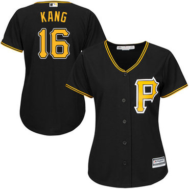 Pirates #16 Jung-ho Kang Black Alternate Women's Stitched MLB Jersey