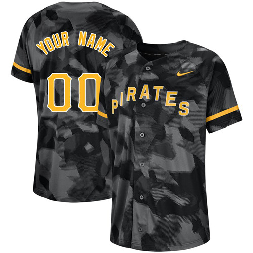 Pirates Black Camo Fashion Men's Customized Jersey