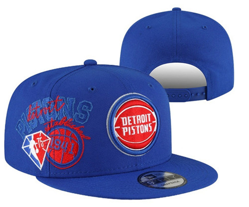 Pistons Blue Snapback Hat --YD