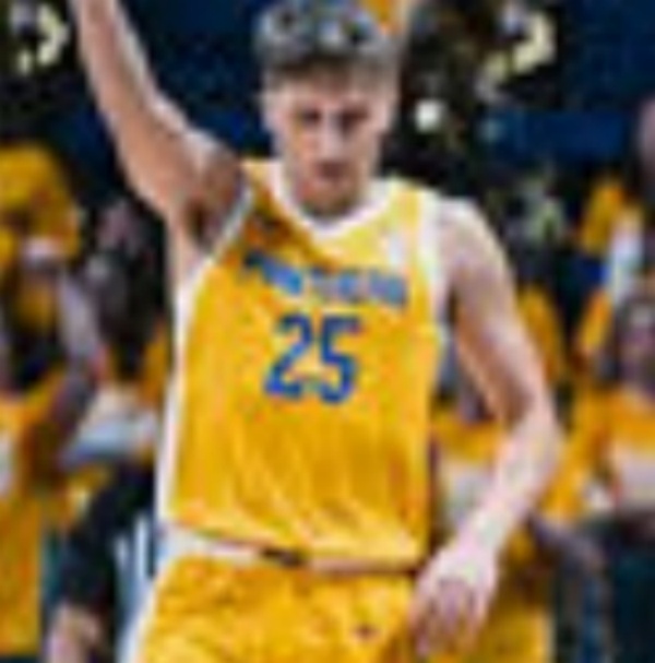 Pittsburgh Panthers #25 Nojus Indrusaitis Yellow Panthers College Basketball Game Jersey 