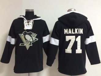 Pittsburgh Penguins #71 Evgeni Malkin Black NHL Pullover Hoodie