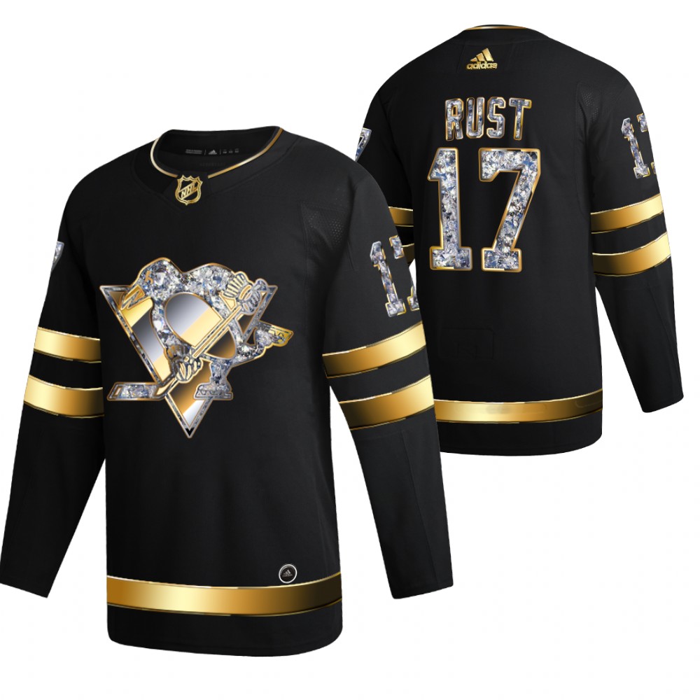 Pittsburgh Penguins Bryan Rust Black 2022 Stanley Cup Playoffs Diamond Edition Jersey