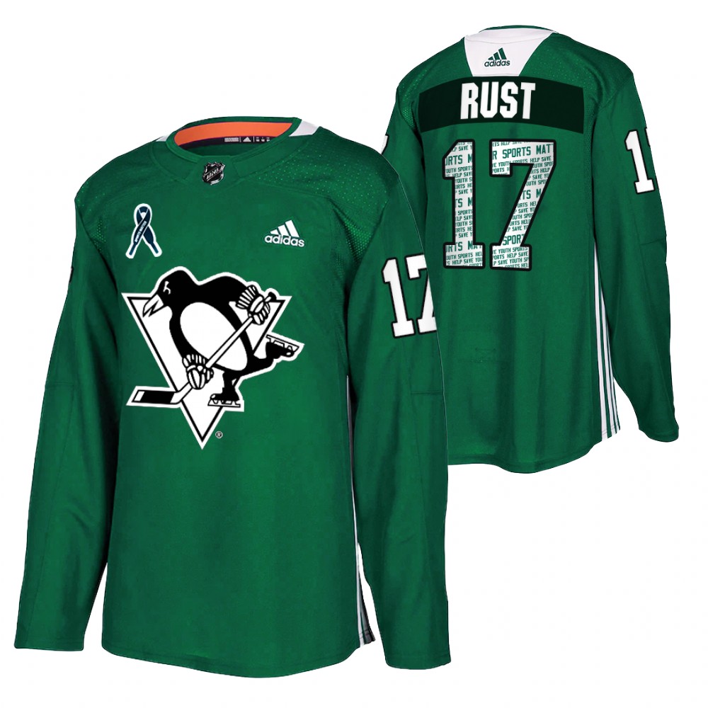 Pittsburgh Penguins Bryan Rust Green Sports Matter Special Jersey