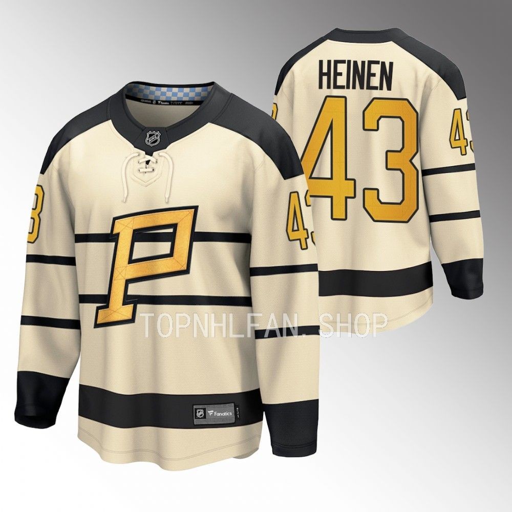 Pittsburgh Penguins Danton Heinen Cream 2023 Winter Classic Player Jersey