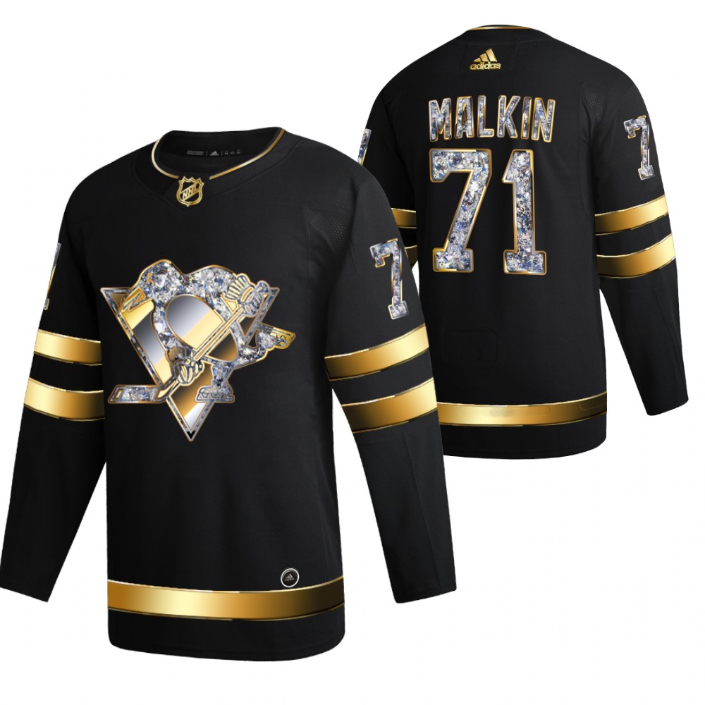 Pittsburgh Penguins Evgeni Malkin Black 2022 Stanley Cup Playoffs Diamond Edition Jersey